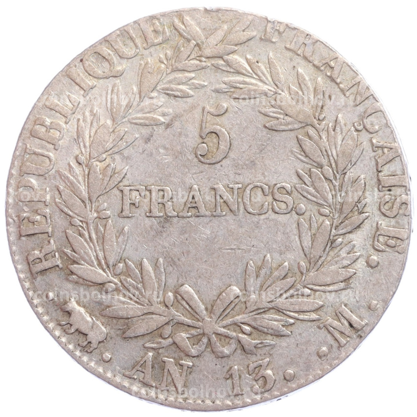 Монета 5 франков 1804 года M Франция
