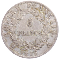 Монета 5 франков 1813 года A Франция (аверс)