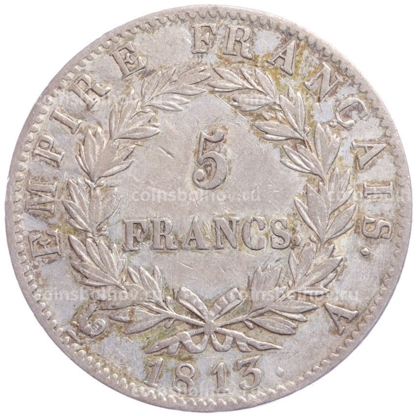 Монета 5 франков 1813 года A Франция