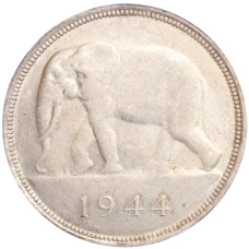 Монета 50 франков 1944 года Бельгийское Конго (аверс)