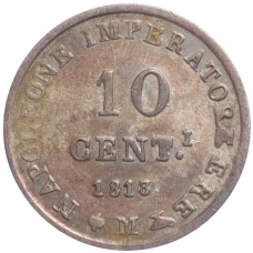 Монета 10  сантимов 1813 года Вестфалия (аверс)