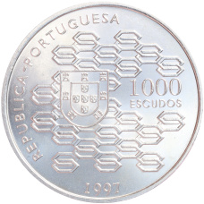 Монета 1000 эскудо 1997 года Португалия «200 лет Государственному кредитованию» (реверс)