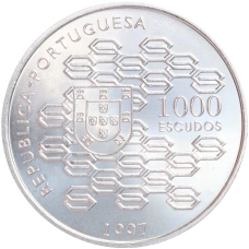 Монета 1000 эскудо 1997 года Португалия «200 лет Государственному кредитованию» (реверс)