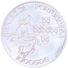 Монета 1000 эскудо 2000 года Португалия «Председательство Португалии в совете ЕС» (реверс)