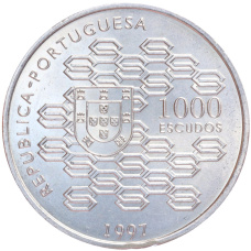 Монета 1000 эскудо 1997 года Португалия «200 лет Государственному кредитованию» (реверс)