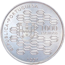 Монета 1000 эскудо 1997 года Португалия «200 лет Государственному кредитованию» (реверс)