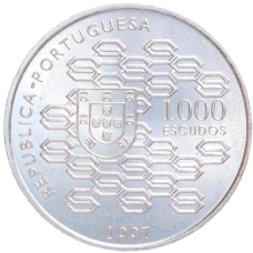 Монета 1000 эскудо 1997 года Португалия «200 лет Государственному кредитованию» (реверс)