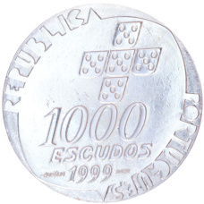 Монета 1000 эскудо 1999 года Португалия «25 лет Революции 25 апреля» (реверс)