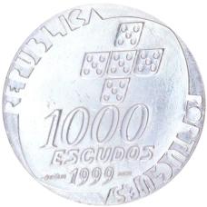 Монета 1000 эскудо 1999 года Португалия «25 лет Революции 25 апреля» (реверс)