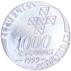 Монета 1000 эскудо 1999 года Португалия «25 лет Революции 25 апреля» (реверс)