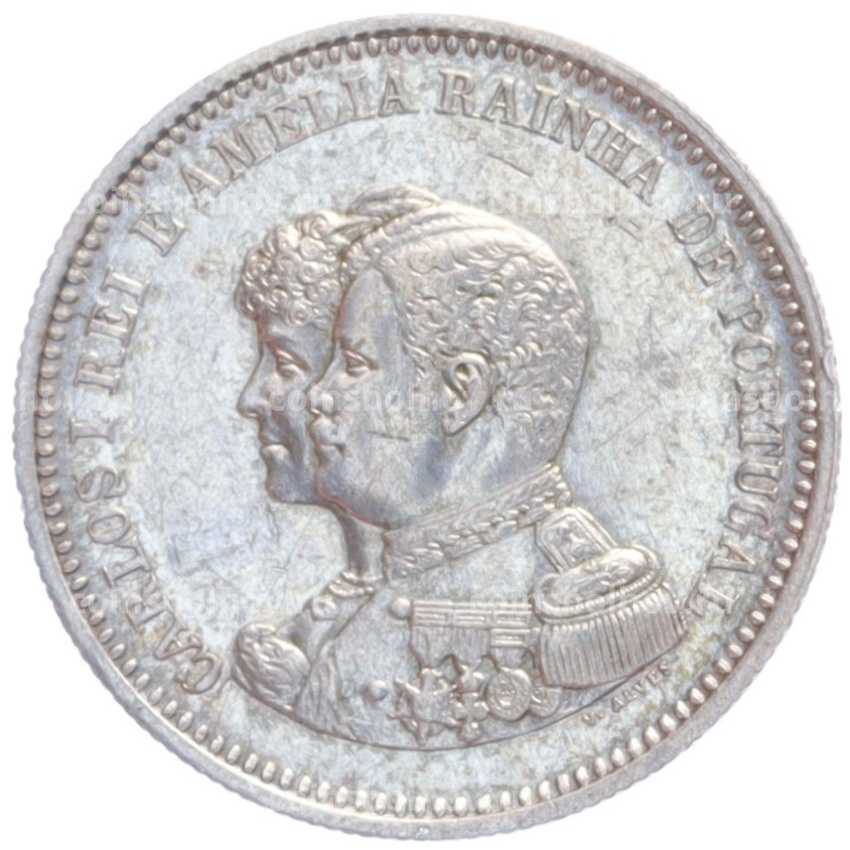 Монета 200 рейс 1898 года Португалия «400 лет Открытию Индии»