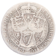 Монета 1 флорин (2 шиллинга) 1901 года Великобритания (аверс)