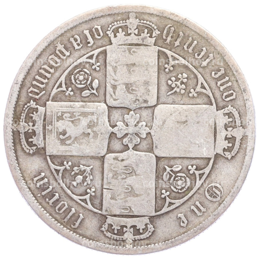 Монета 1 флорин (2 шиллинга) 1887 года Великобритания