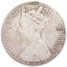 Монета 1 флорин (2 шиллинга) 1883 года Великобритания (реверс)