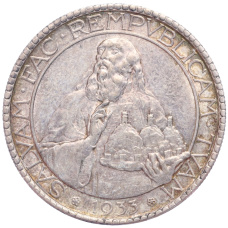 Монета 20 лир 1933 года Сан-Марино (аверс)