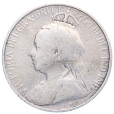 Монета 4 1/2 пиастра 1901 года Британский Кипр (реверс)