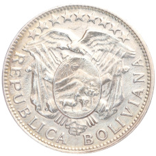 Монета 50 сентаво 1902 года Болвия (реверс)