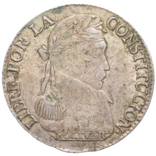 Монета 4 суэльдо 1830 года Боливия (аверс)