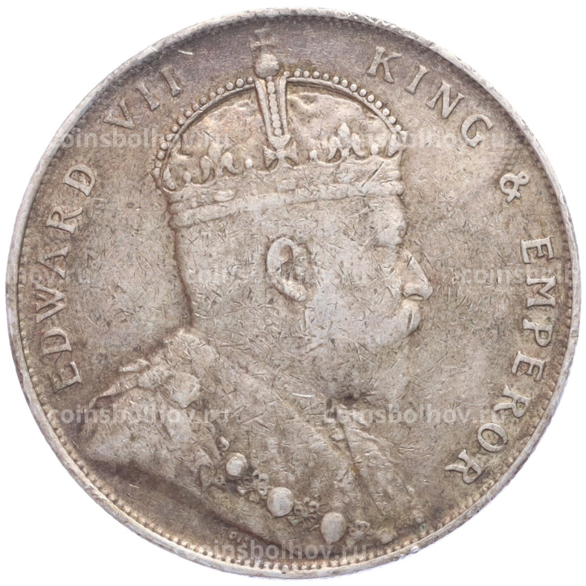 Монета 1 доллар 1908 года Стрейтс Сетлментс (вид 2)