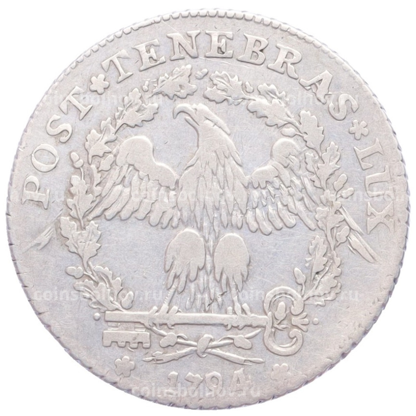 Монета 15 солей 1794 года Женевская республика (вид 2)