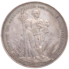 Монета 5 франков 1879 года Швейцария — Стрелковый фестиваль в Базеле (аверс)