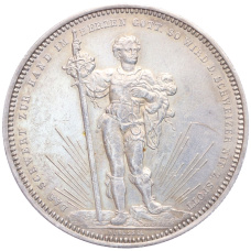 Монета 5 франков 1879 года Швейцария «Стрелковый фестиваль в Базеле» (аверс)