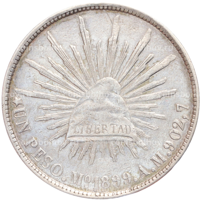 Монета 1 песо 1899 года Мексика