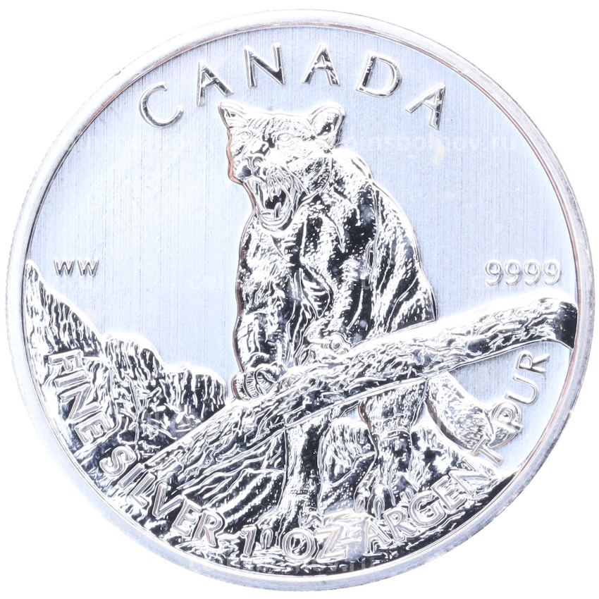 Монета 5 долларов 2012 года Канада «Природа Канады — Пума»