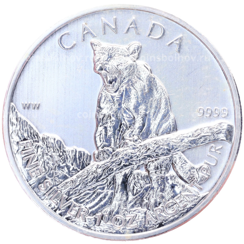 Монета 5 долларов 2012 года Канада «Природа Канады — Пума»