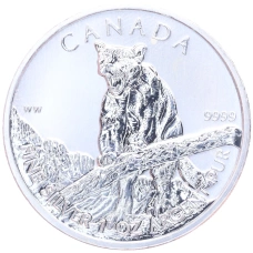 Монета 5 долларов 2012 года Канада «Природа Канады — Пума» (аверс)