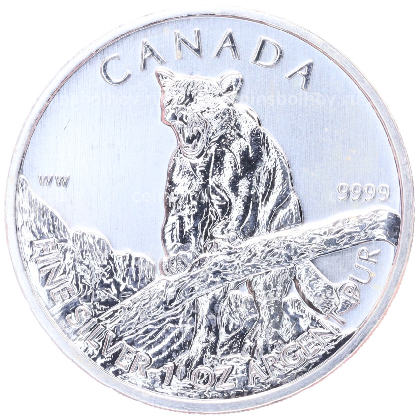 Монета 5 долларов 2012 года Канада «Природа Канады — Пума»