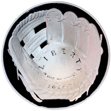 Монета 1 доллар 2014 года США «Национальный зал славы бейсбола» (аверс)