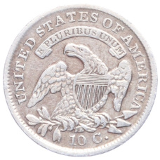 Монета 10 центов 1836 года США (реверс)