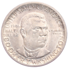 Монета 1/2 доллара (50 центов) 1946 года США «Букер Талиафер Вашингтон» (аверс)