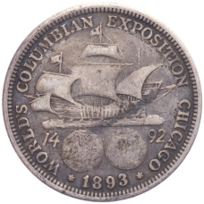 Монета 1/2 доллара (50 центов) 1893 года США «Колумбийская выставка в Чикаго» (аверс)