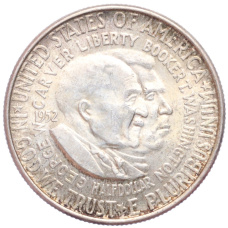 Монета 1/2 доллара (50 центов) 1952 года США «Джордж Вашингтон Карвер и Букер Талиафер Вашингтон» (аверс)