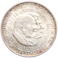 Монета 1/2 доллара (50 центов) 1952 года США «Джордж Вашингтон Карвер и Букер Талиафер Вашингтон» (аверс)