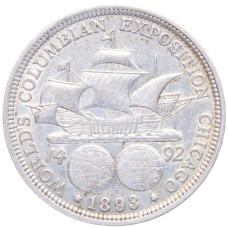 Монета 1/2 доллара (50 центов) 1893 года США «Колумбийская выставка в Чикаго» (аверс)