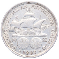 Монета 1/2 доллара 1893 года США «Колумбийская выставка в Чикаго» (аверс)