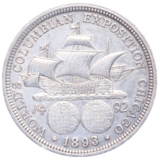 Монета 1/2 доллара 1893 года США «Колумбийская выставка в Чикаго» (аверс)
