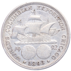 Монета 1/2 доллара 1893 года США «Колумбийская выставка в Чикаго» (аверс)