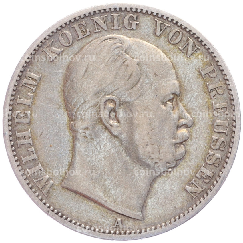 Монета 1 союзный талер 1866 года A Пруссия