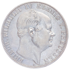 Монета 1 талер 1860 года A Пруссия («Горный талер») (аверс)