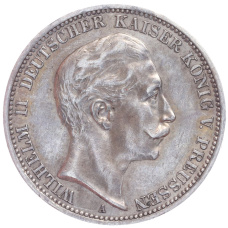 Монета 3 марки 1909 года А Германия (Пруссия) (аверс)