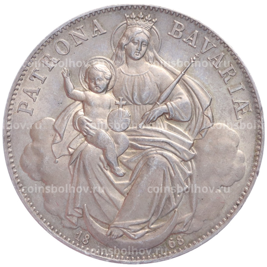 Монета 1 талер 1868 года Бавария