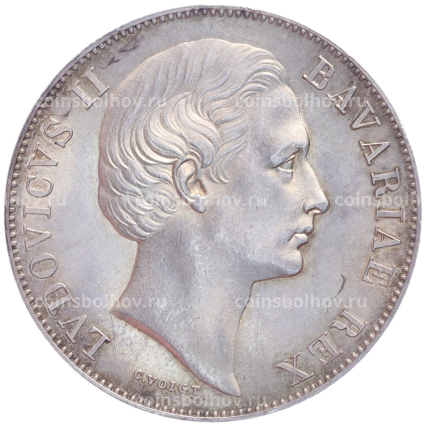 Монета 1 талер 1868 года Бавария (вид 2)