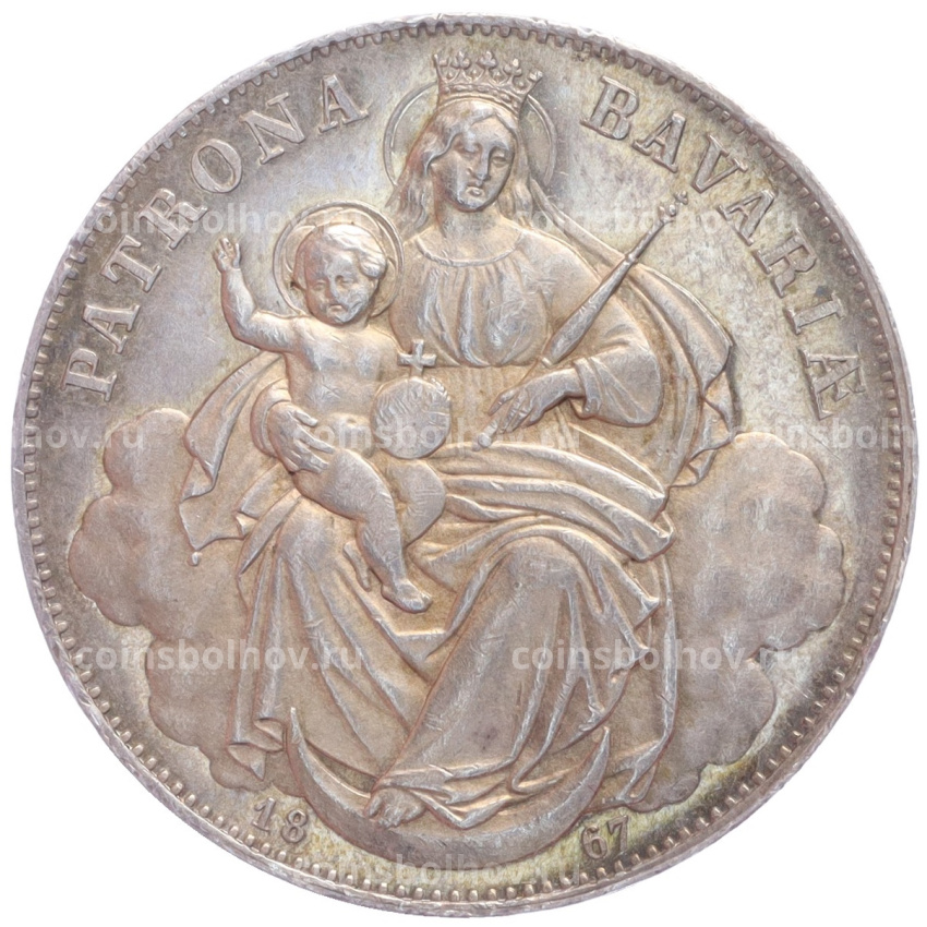 Монета 1 талер 1867 года Бавария