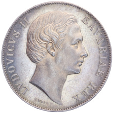 Монета 1 талер 1867 года Бавария (реверс)