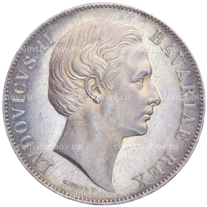 Монета 1 талер 1867 года Бавария (вид 2)