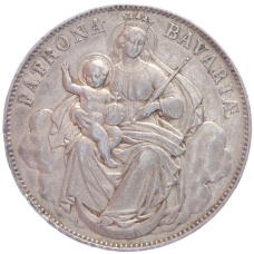 Монета 1 талер 1865 года Бавария (аверс)